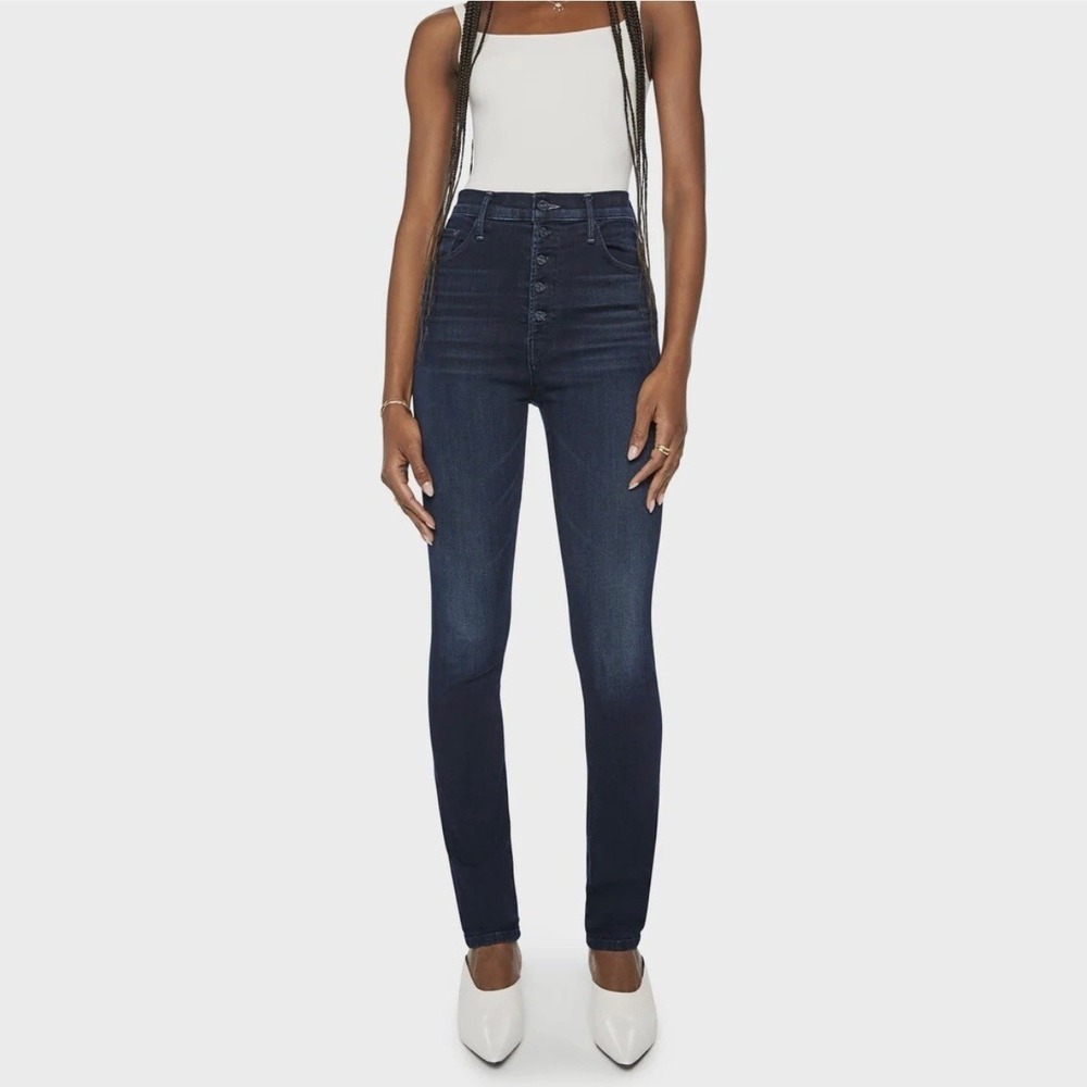 MOTHER High Waisted Pixie Rail Skimp Jeans Karaoke In‎ Kyoto Size 28